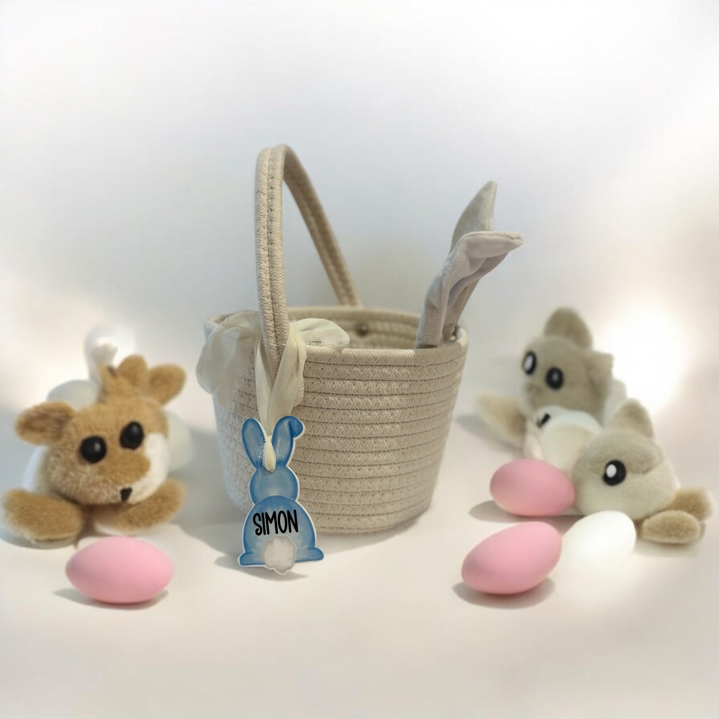 Personalized easter basket bunny tag