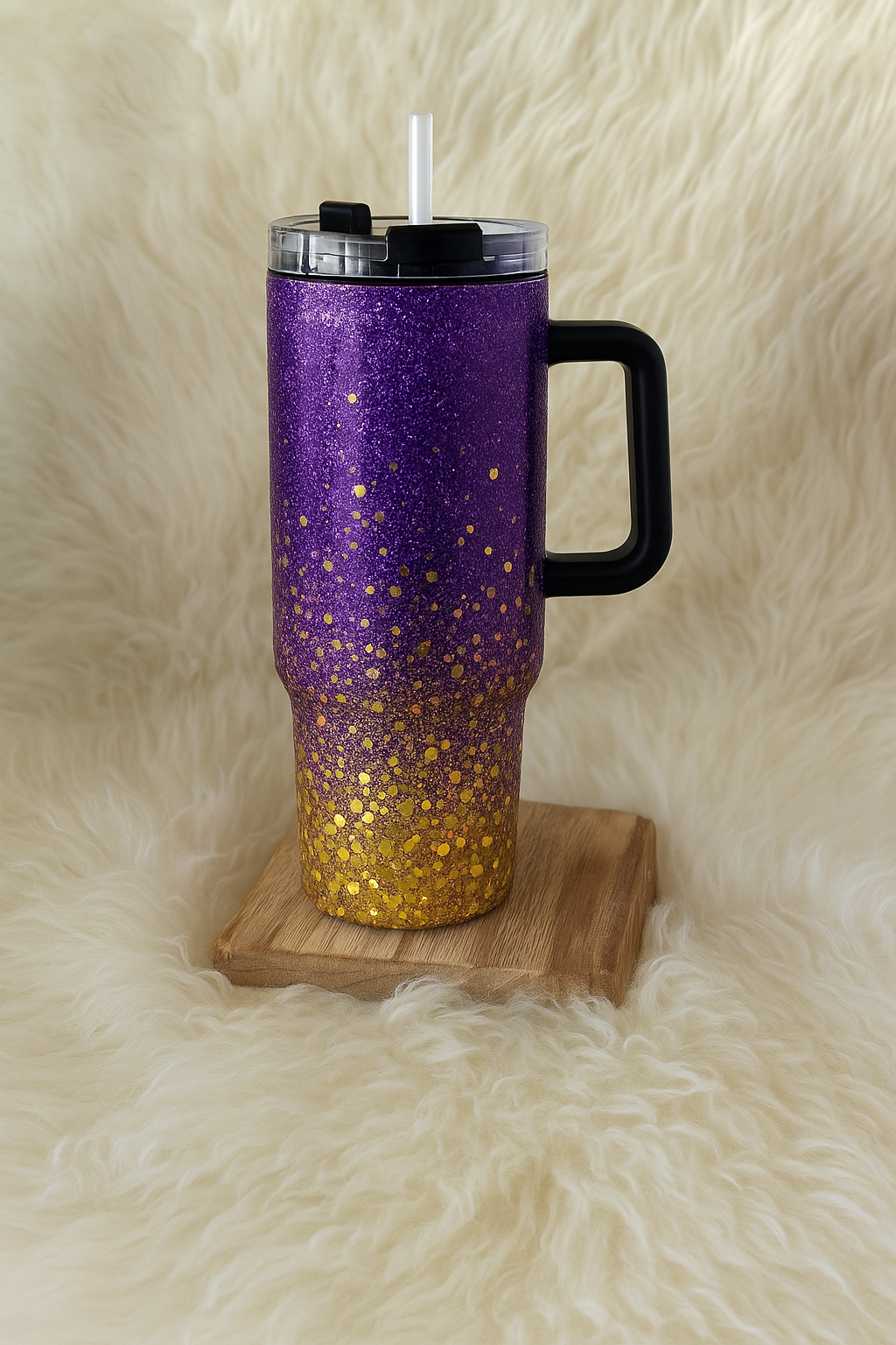 Glitter 40oz stainless steel tumbler