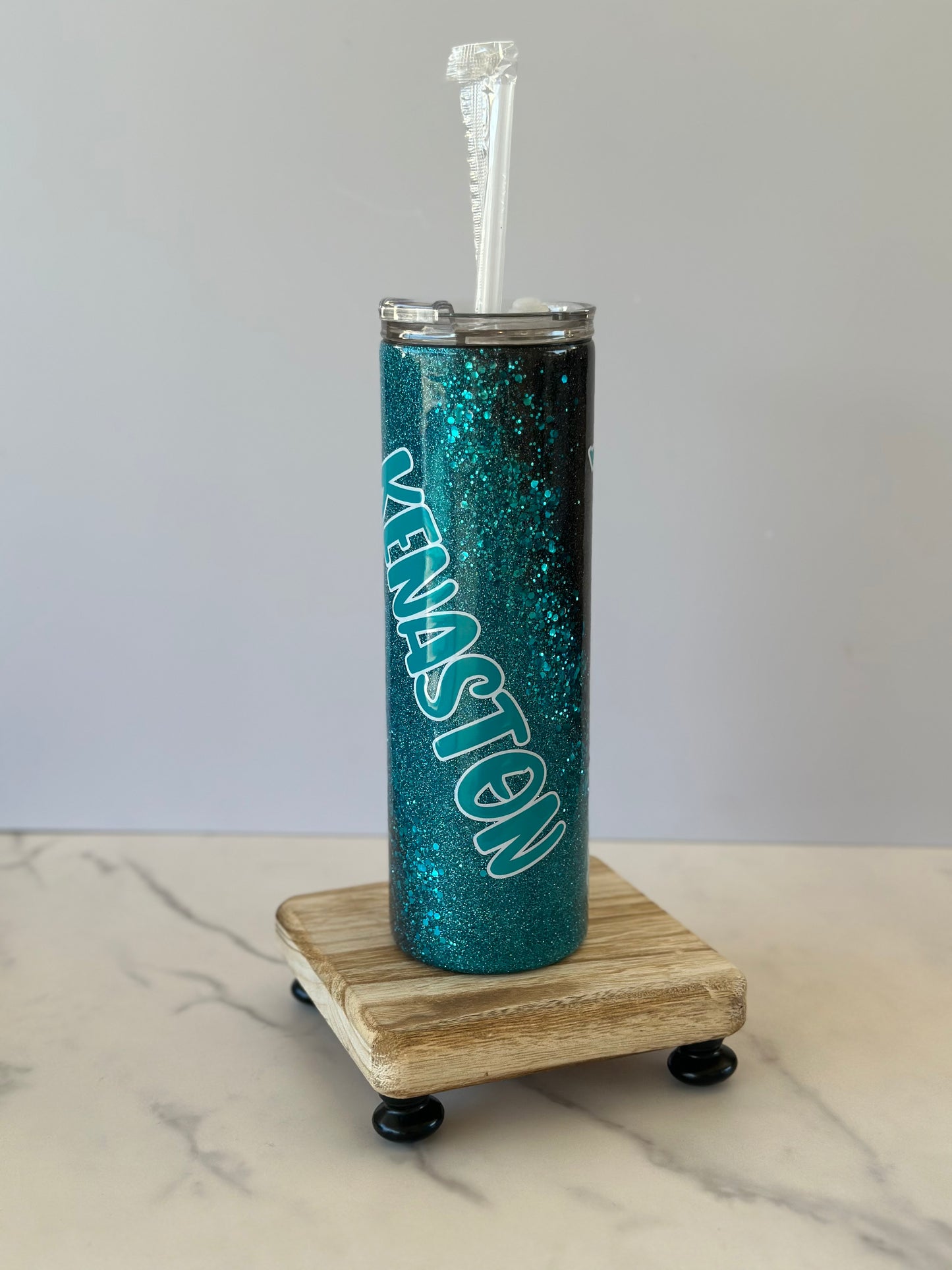 Power Surge glittered tumbler