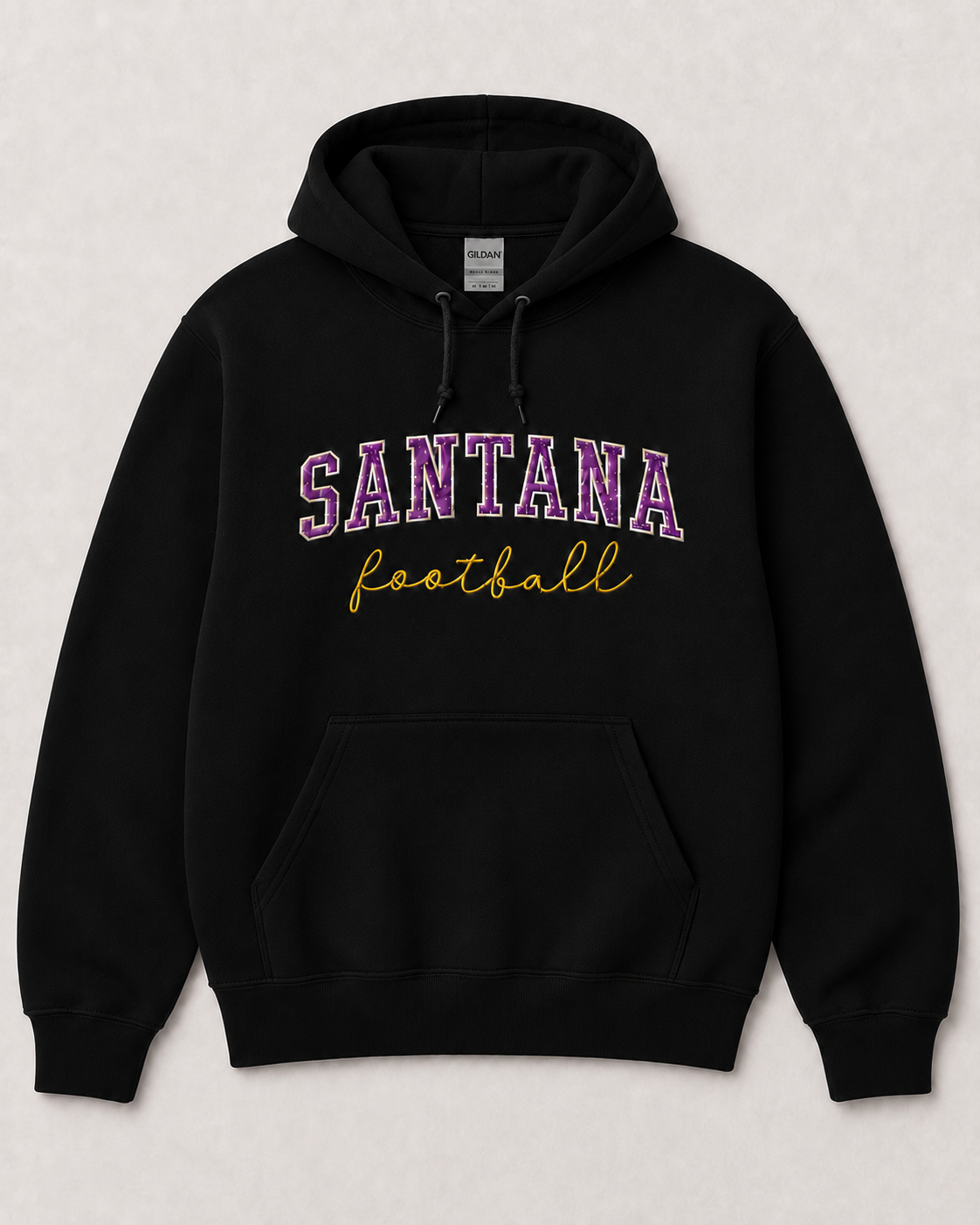 Santana Football Glitter Embroidered Sweatshirt or Hoodie