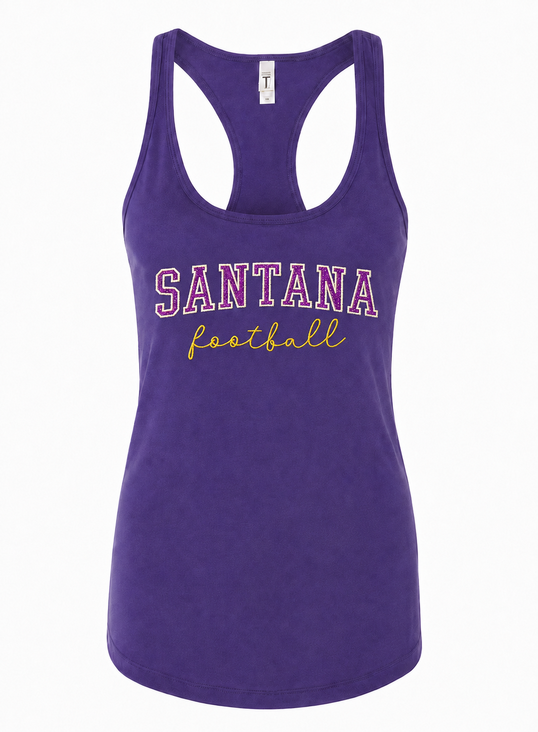 Santana Football Embroidered Glitter Women’s Tank Top