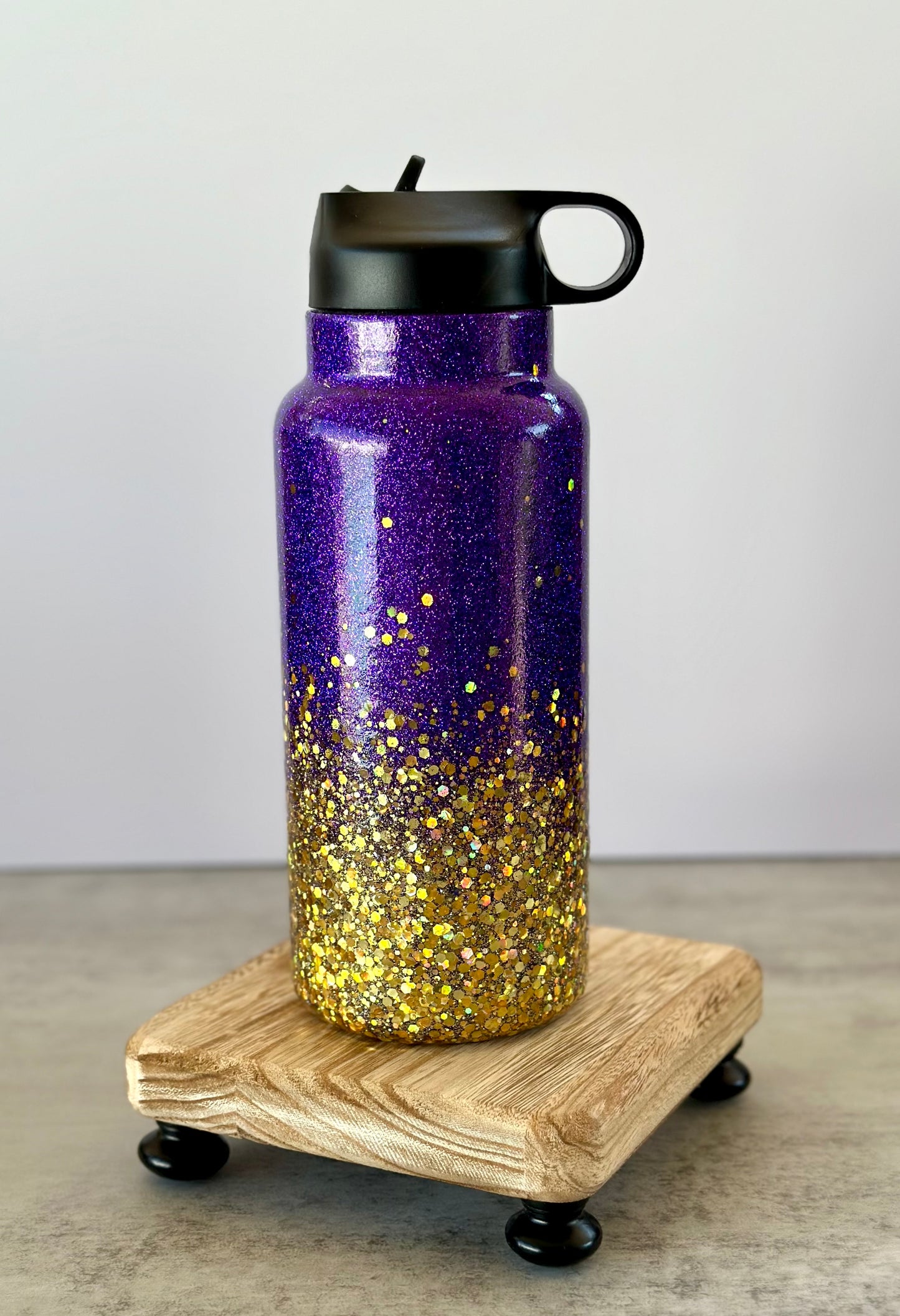 32oz hydro glittered Santana Dance water bottle