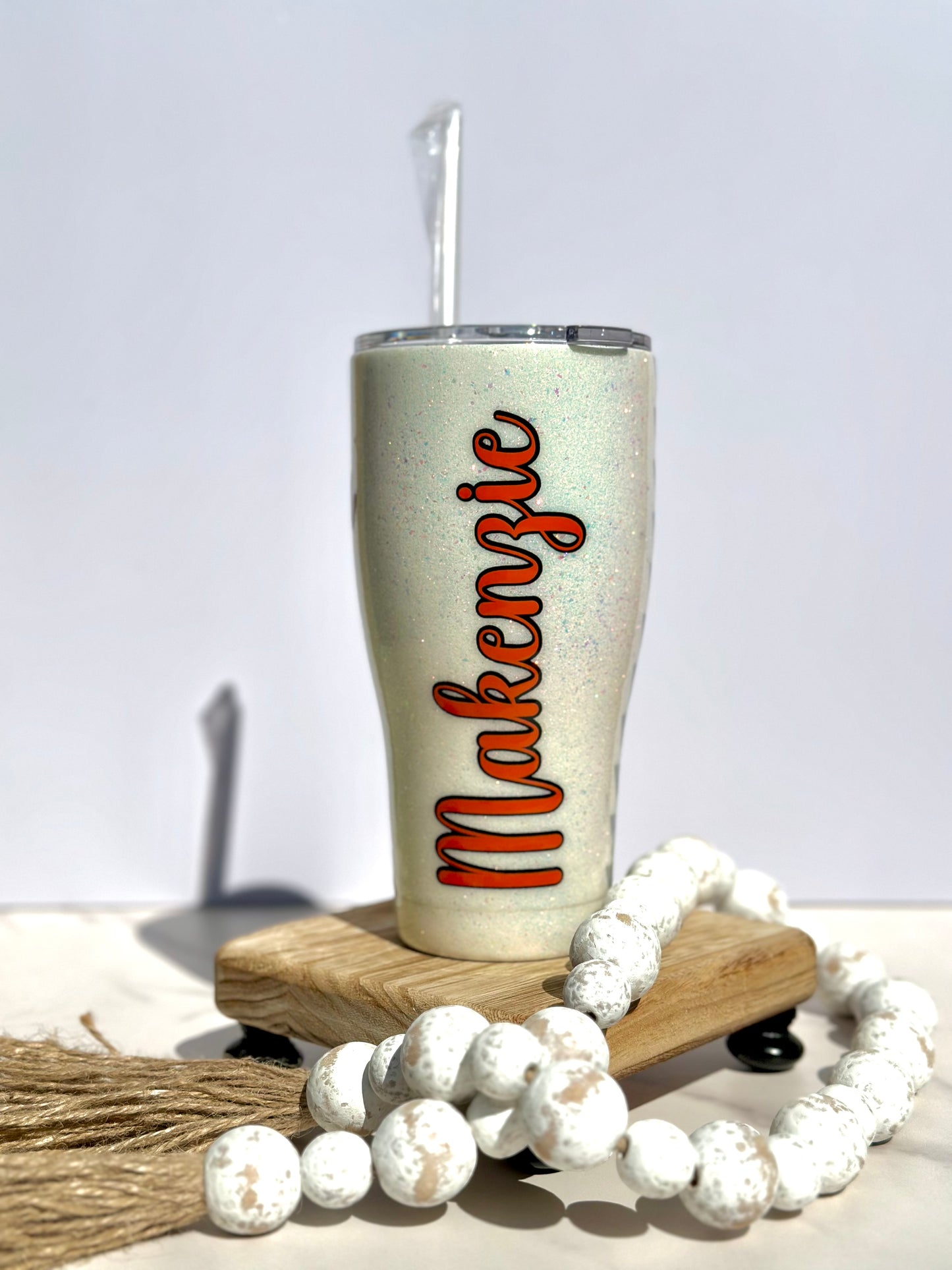 30 oz curve glittered tumbler Hitting Bombs