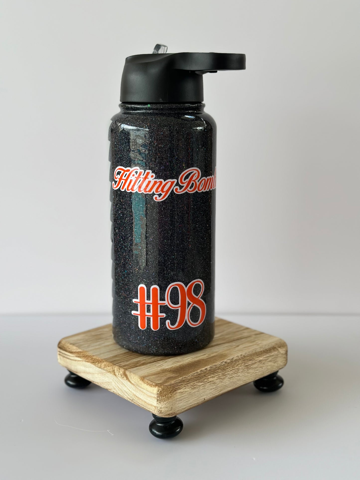 32 oz glittered hydro water bottle Hitting Bombs