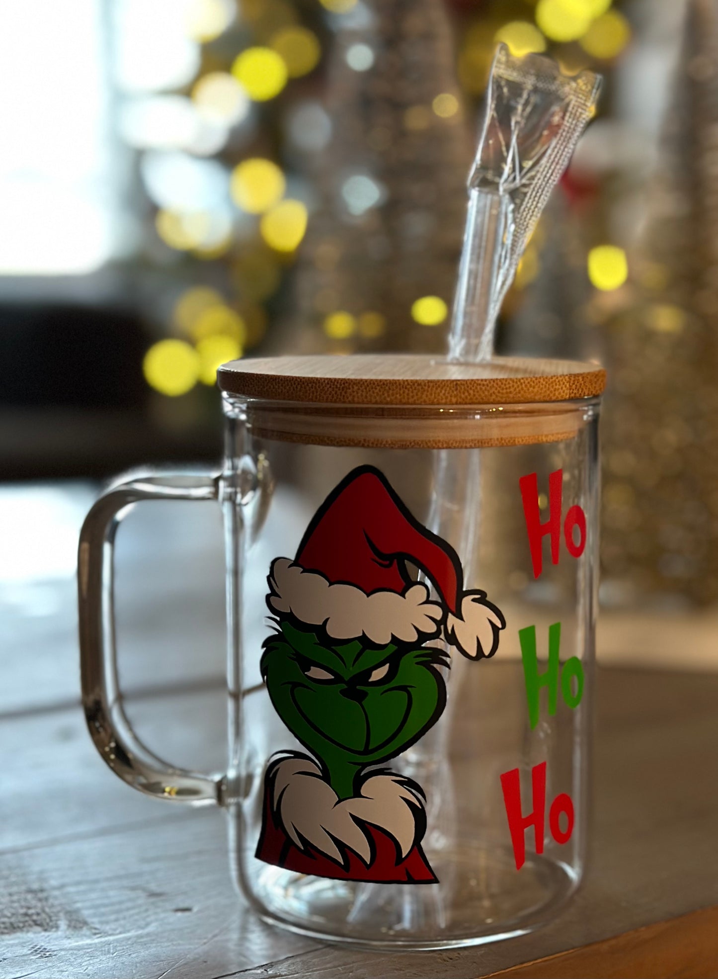 15oz glass mugs with lids