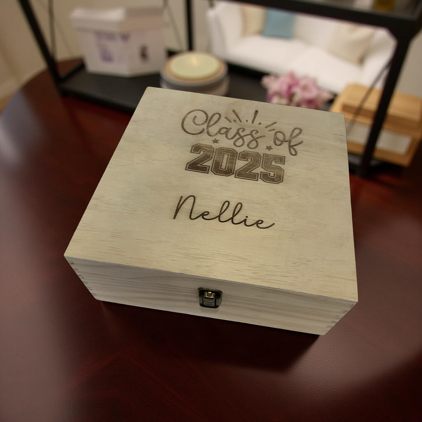 Class of 2026 Graduation Memory Box – Personalized Wooden Keepsake