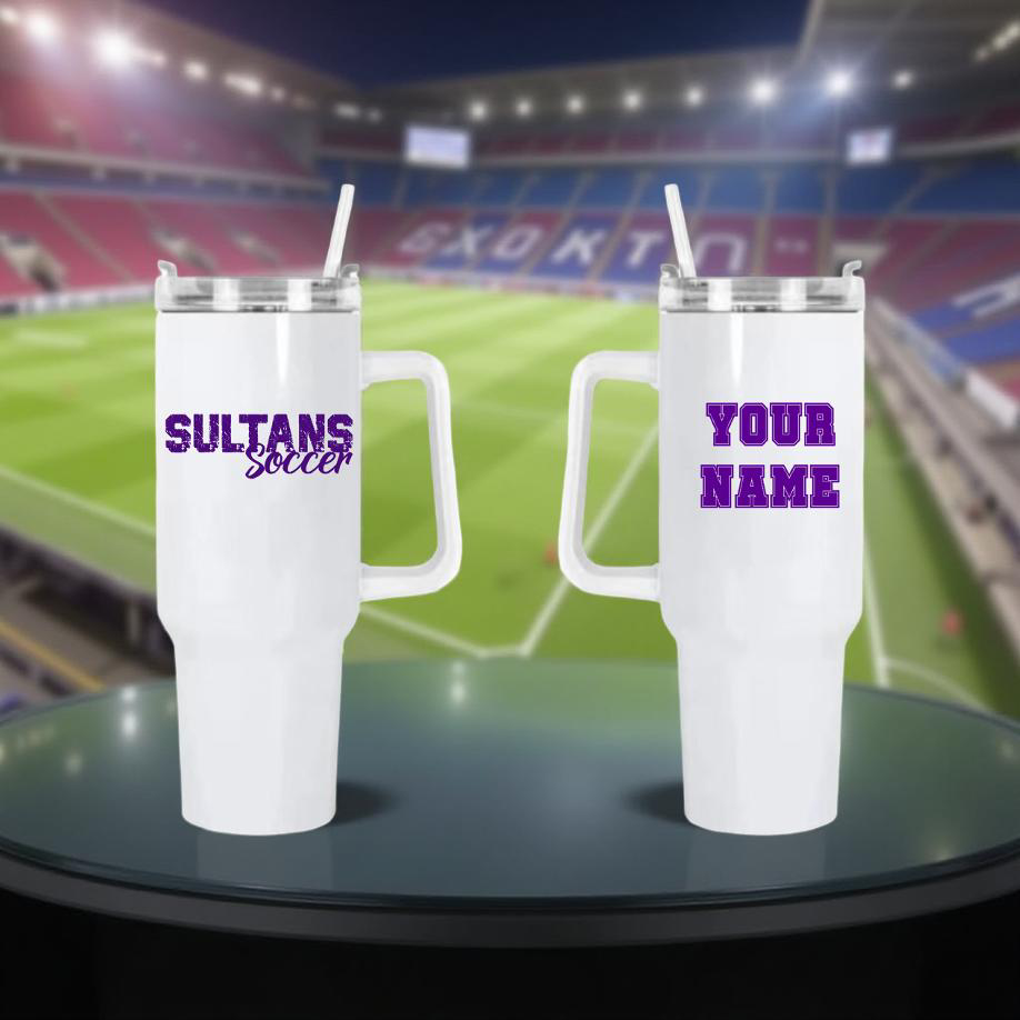 40oz Santana Soccer Tumbler with Handle