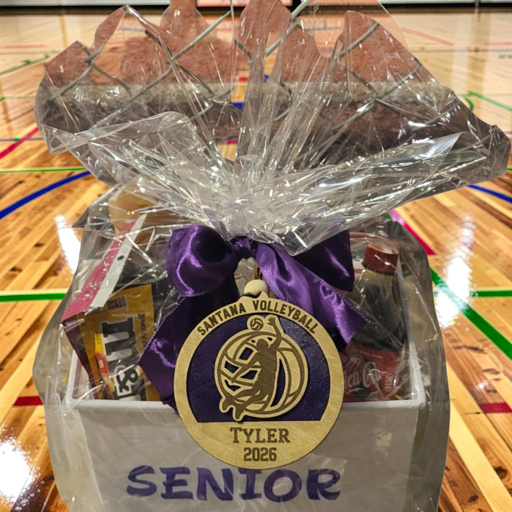 Santana Boys Volleyball Personalized Wood Ornament | Senior Night Basket Name Tag