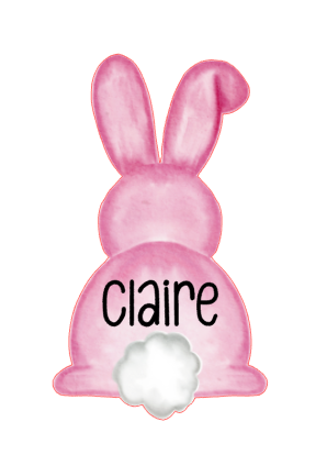 Personalized easter basket bunny tag