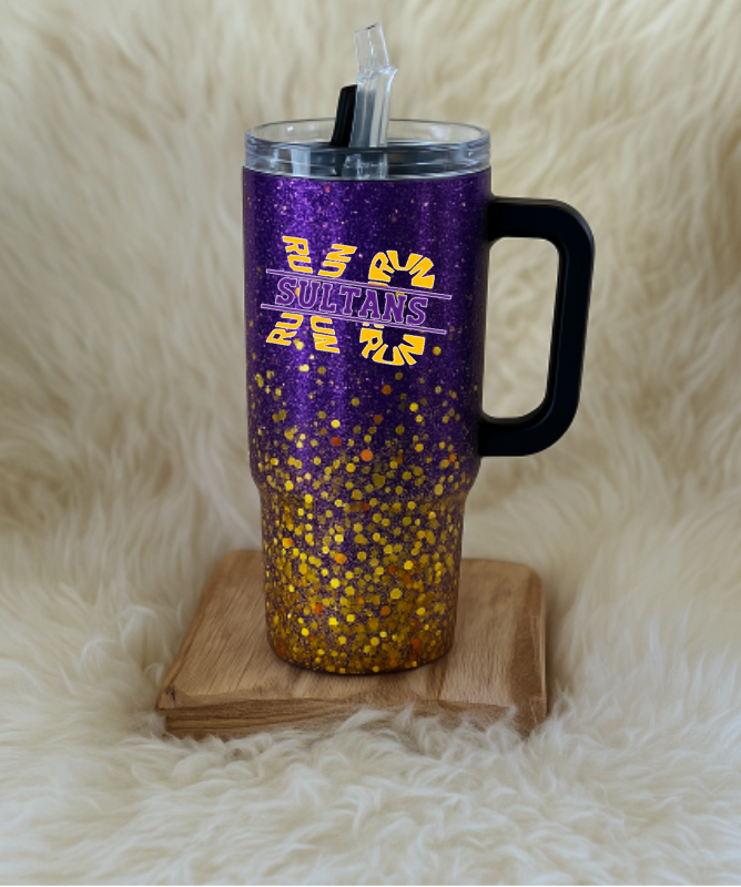 SHS XC Glitter 40oz stainless steel tumbler