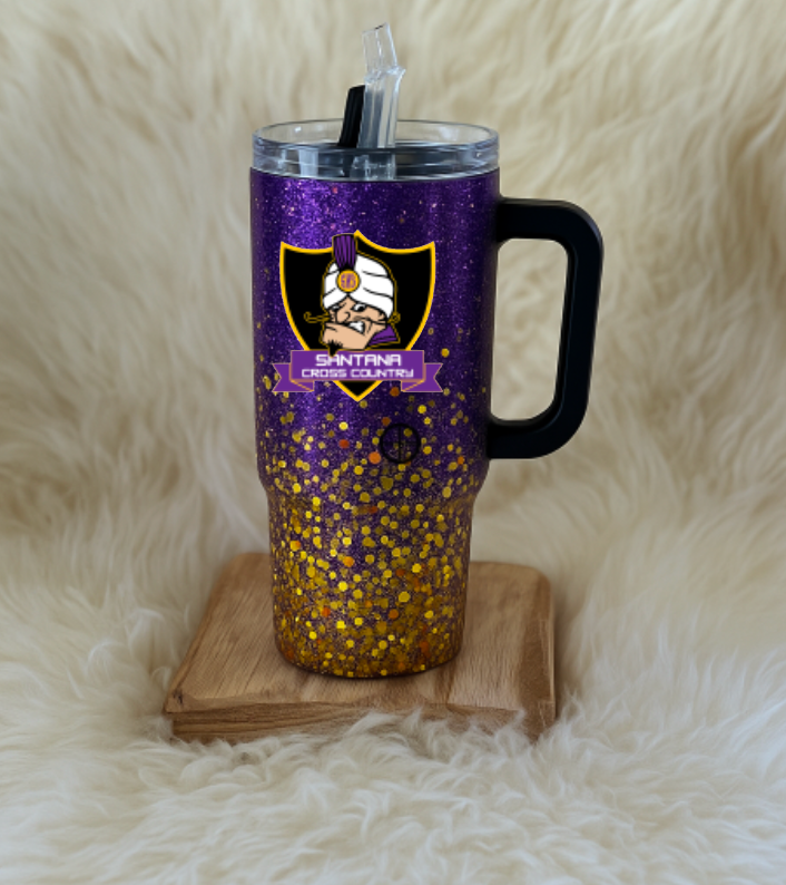 SHS XC Glitter 40oz stainless steel tumbler