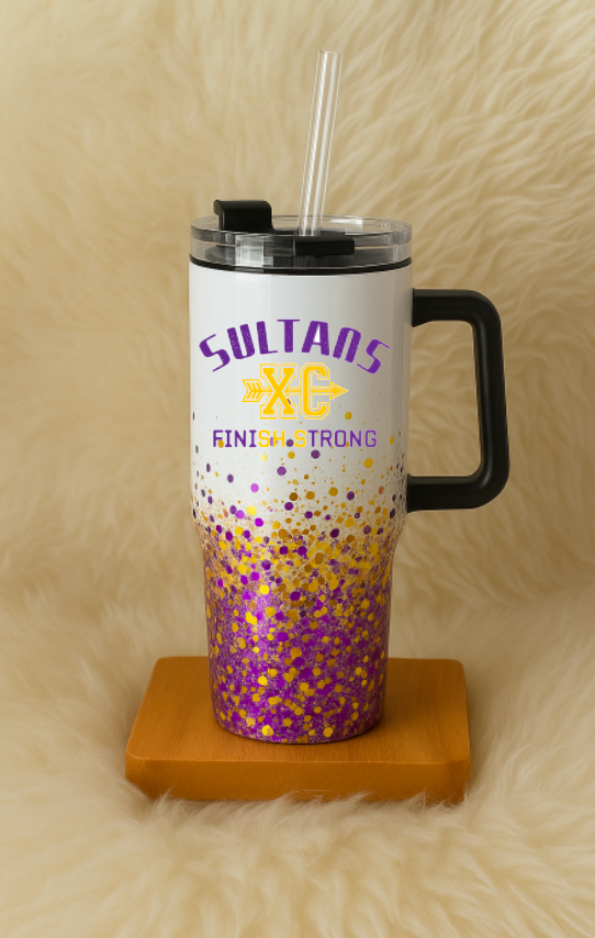 SHS XC Glitter 40oz stainless steel tumbler
