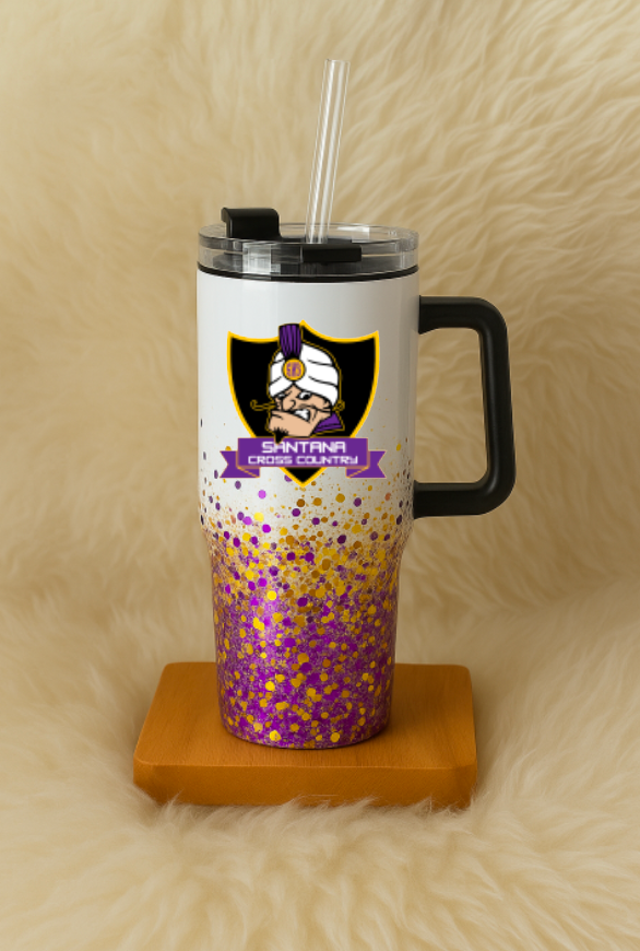 SHS XC Glitter 40oz stainless steel tumbler