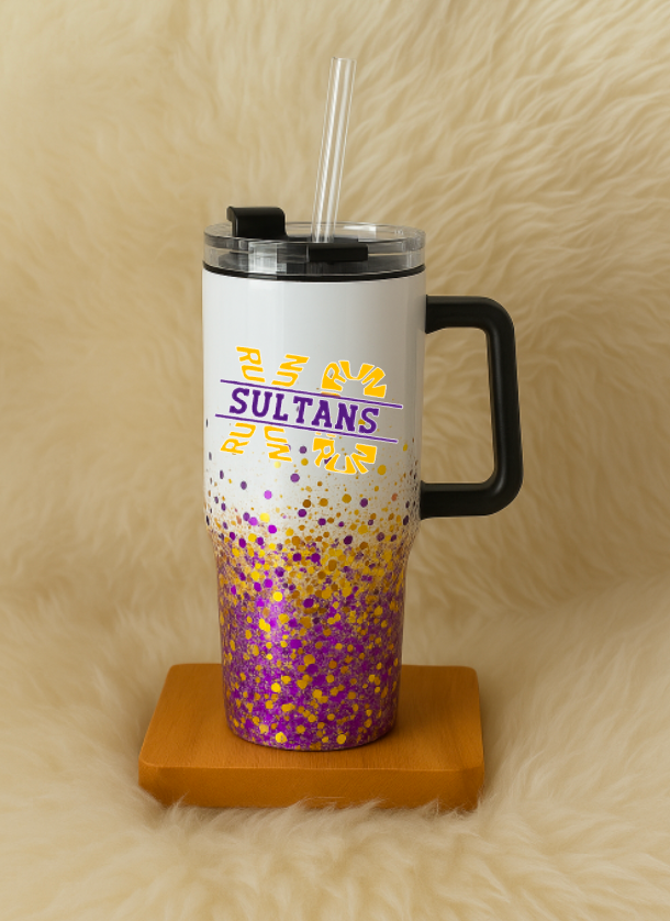 SHS XC Glitter 40oz stainless steel tumbler
