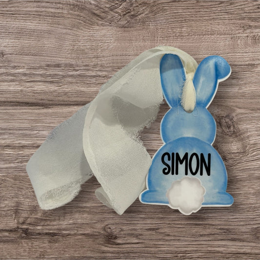 Personalized easter basket bunny tag