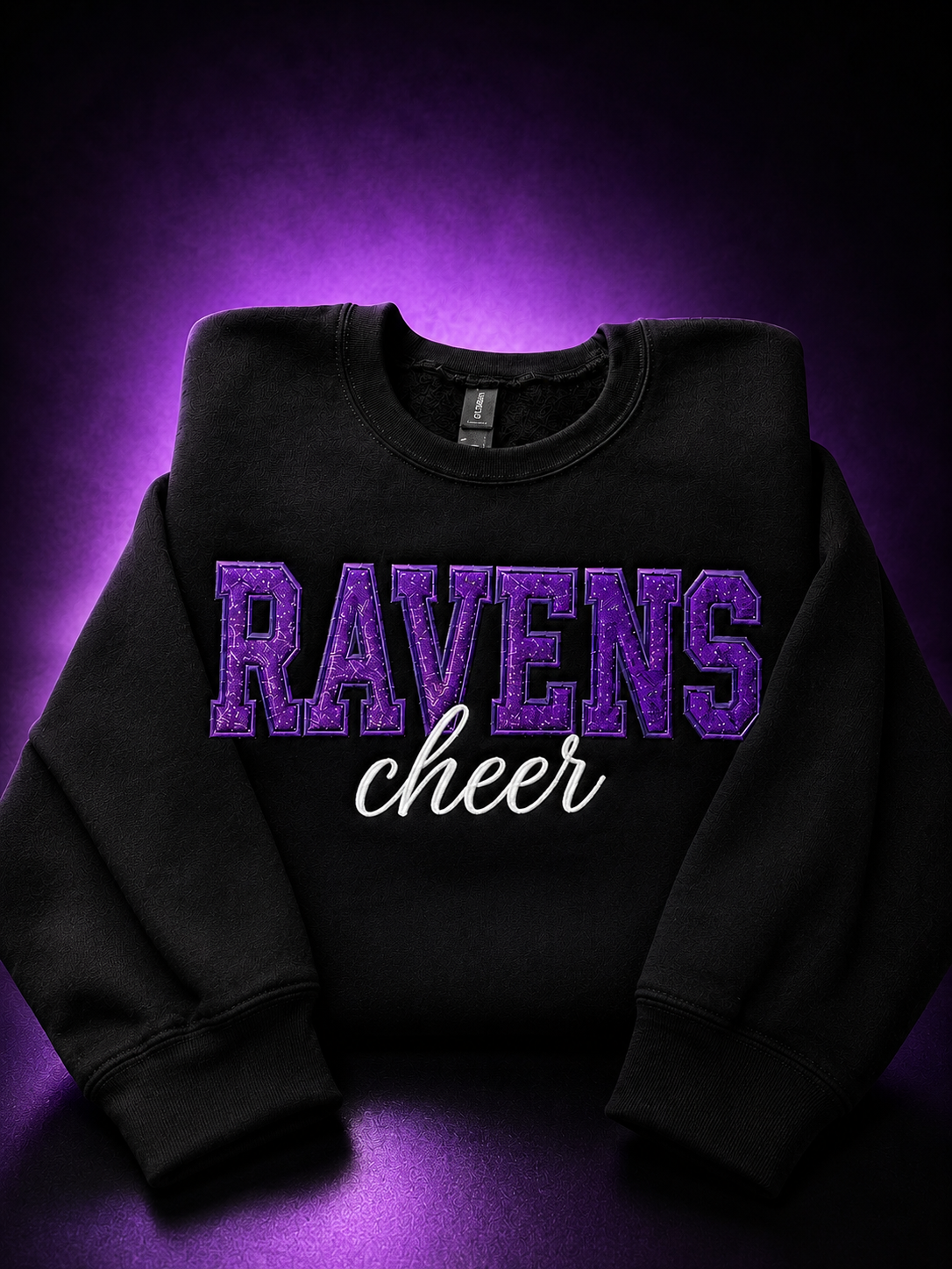 Ravens Cheer & Football Embroidered Sweatshirt