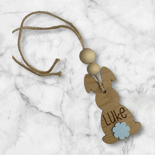 Personalized bunny basket tag