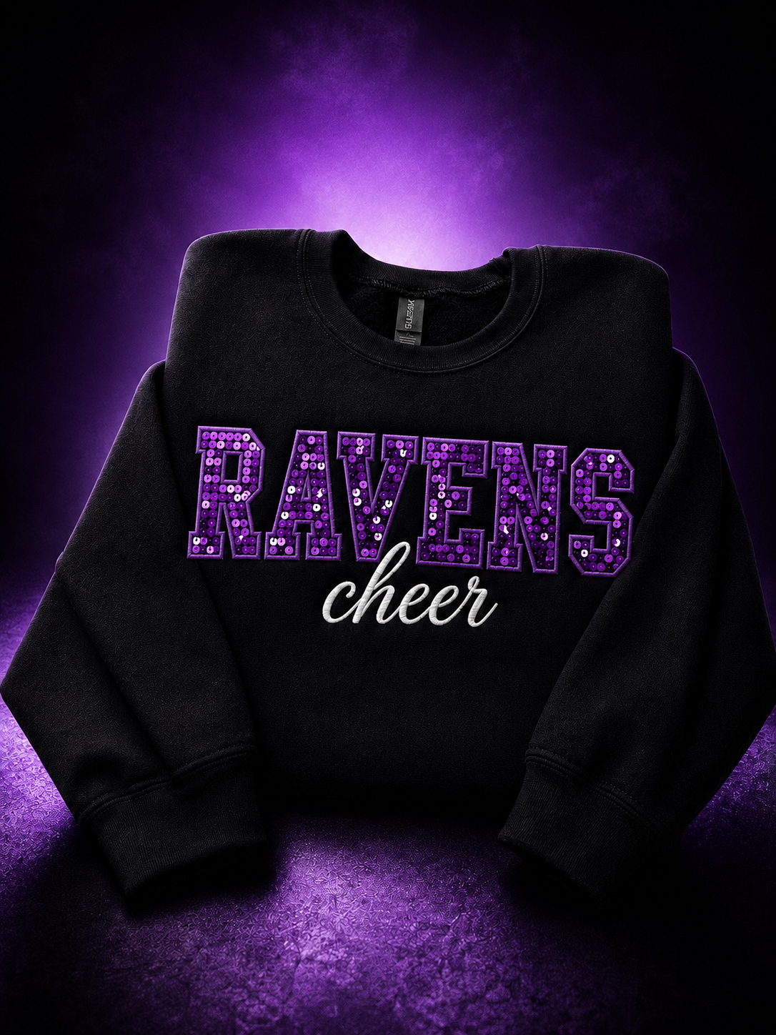 Ravens Cheer & Football Embroidered Sweatshirt