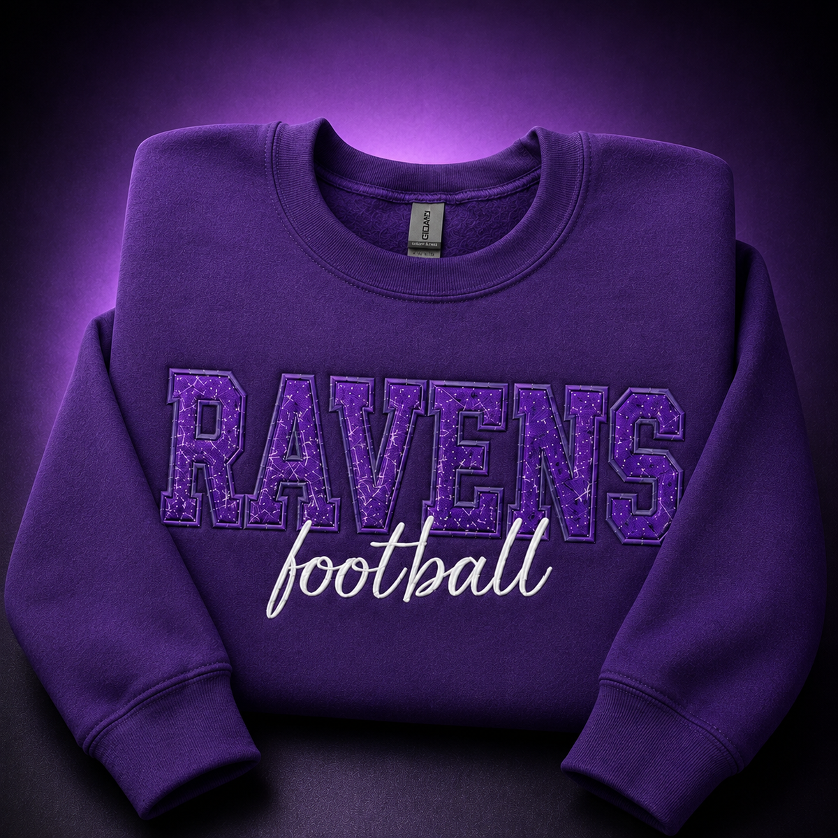 Ravens Cheer & Football Embroidered Sweatshirt