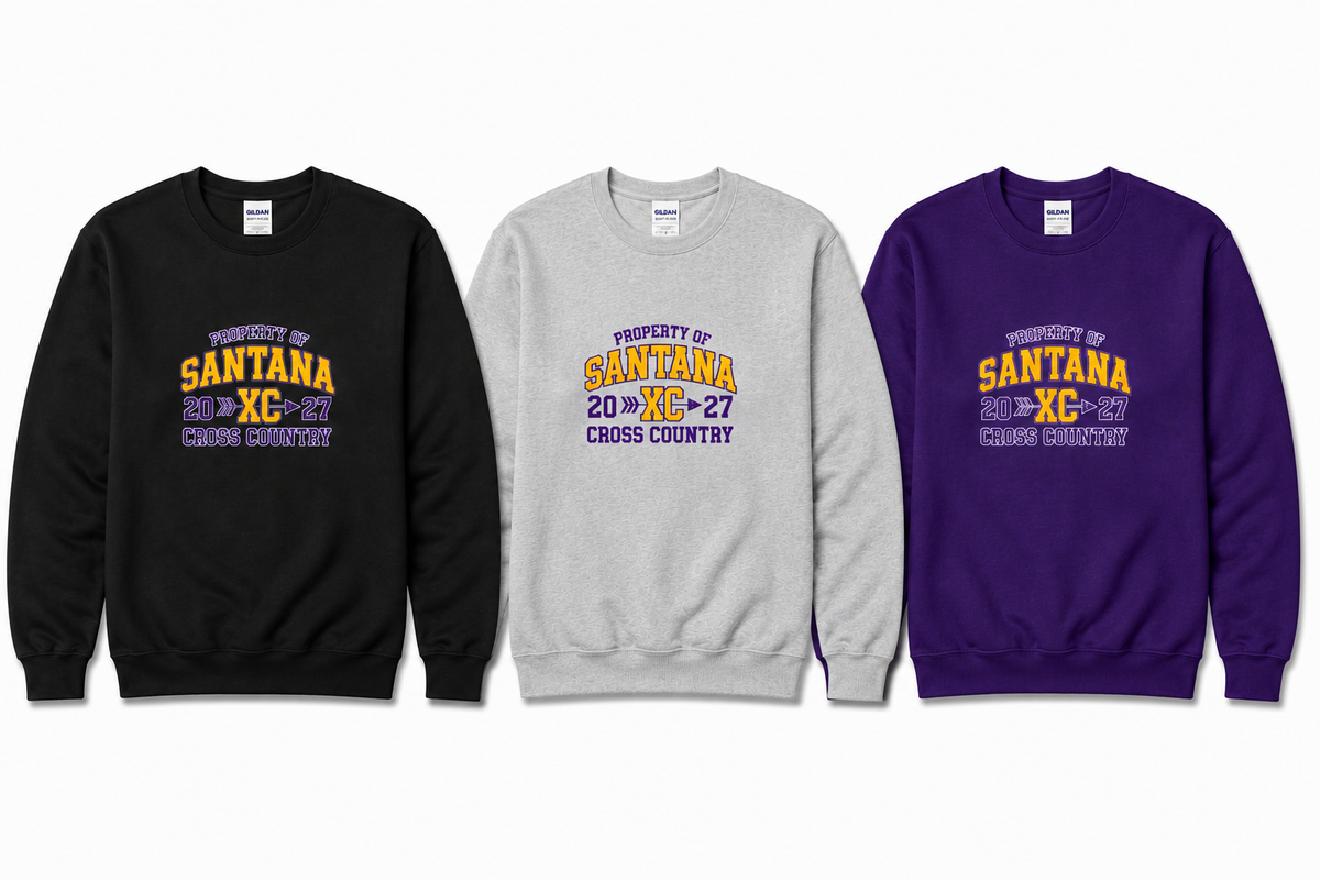 Santana Cross Country Crewneck Sweatshirt – Choice of Design