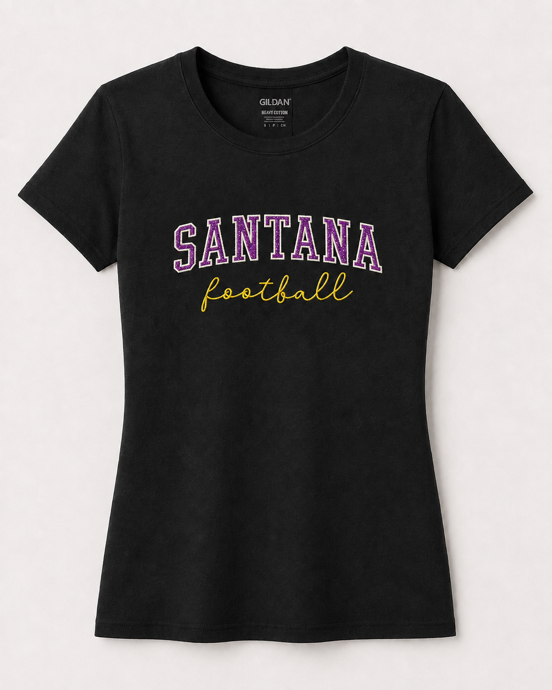 Women’s Santana Football Glitter Embroidered T-Shirt