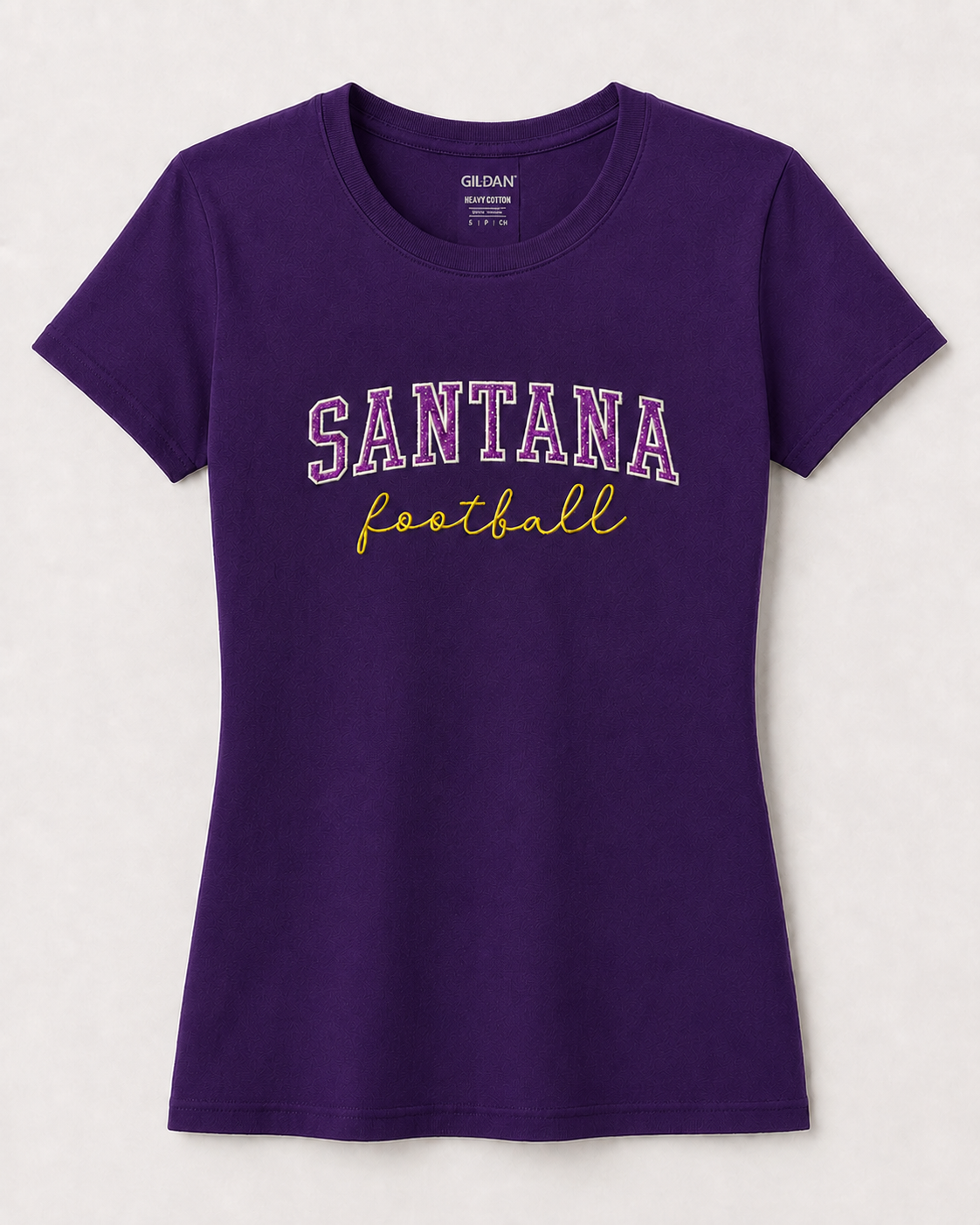 Women’s Santana Football Glitter Embroidered T-Shirt