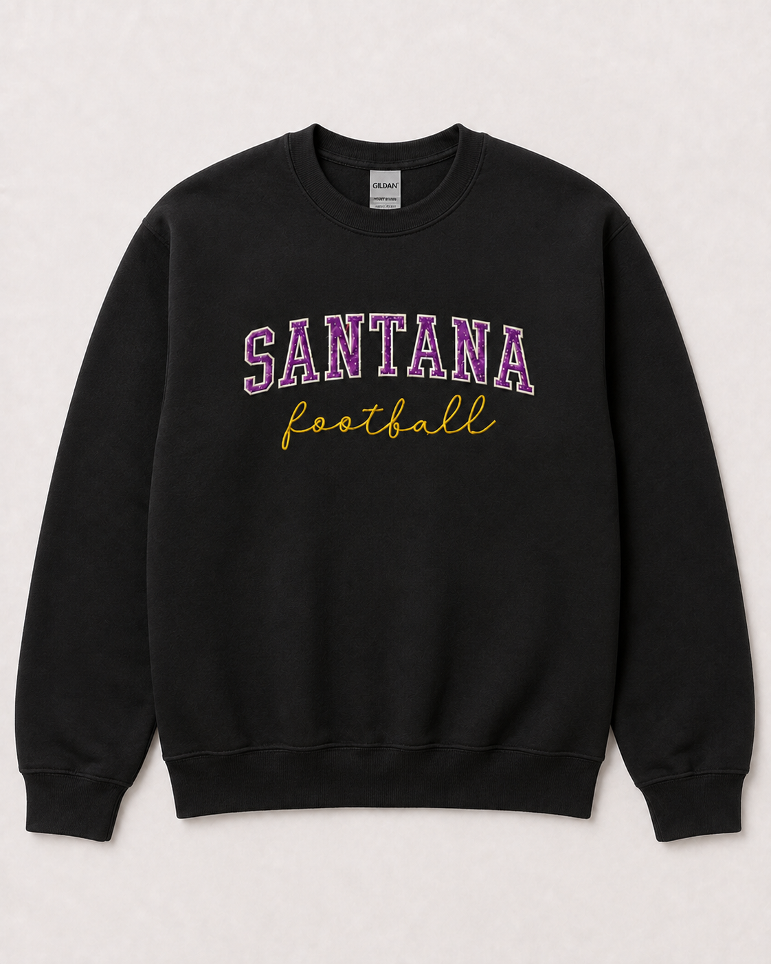 Santana Football Glitter Embroidered Sweatshirt or Hoodie