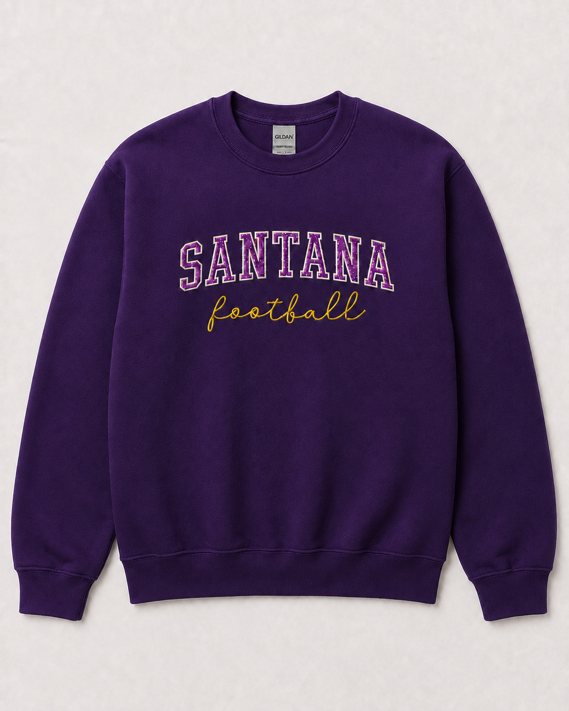 Santana Football Glitter Embroidered Sweatshirt or Hoodie