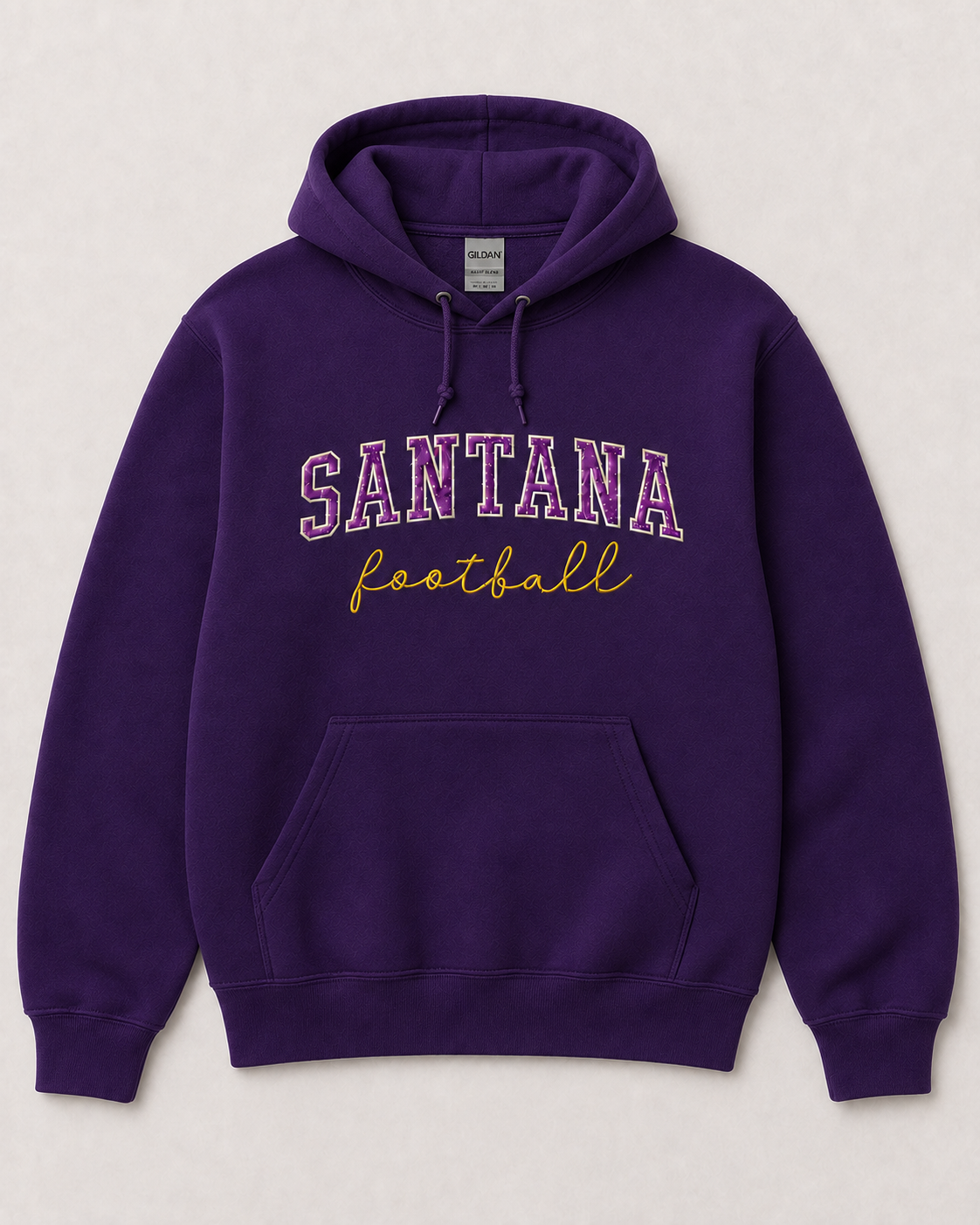 Santana Football Glitter Embroidered Sweatshirt or Hoodie
