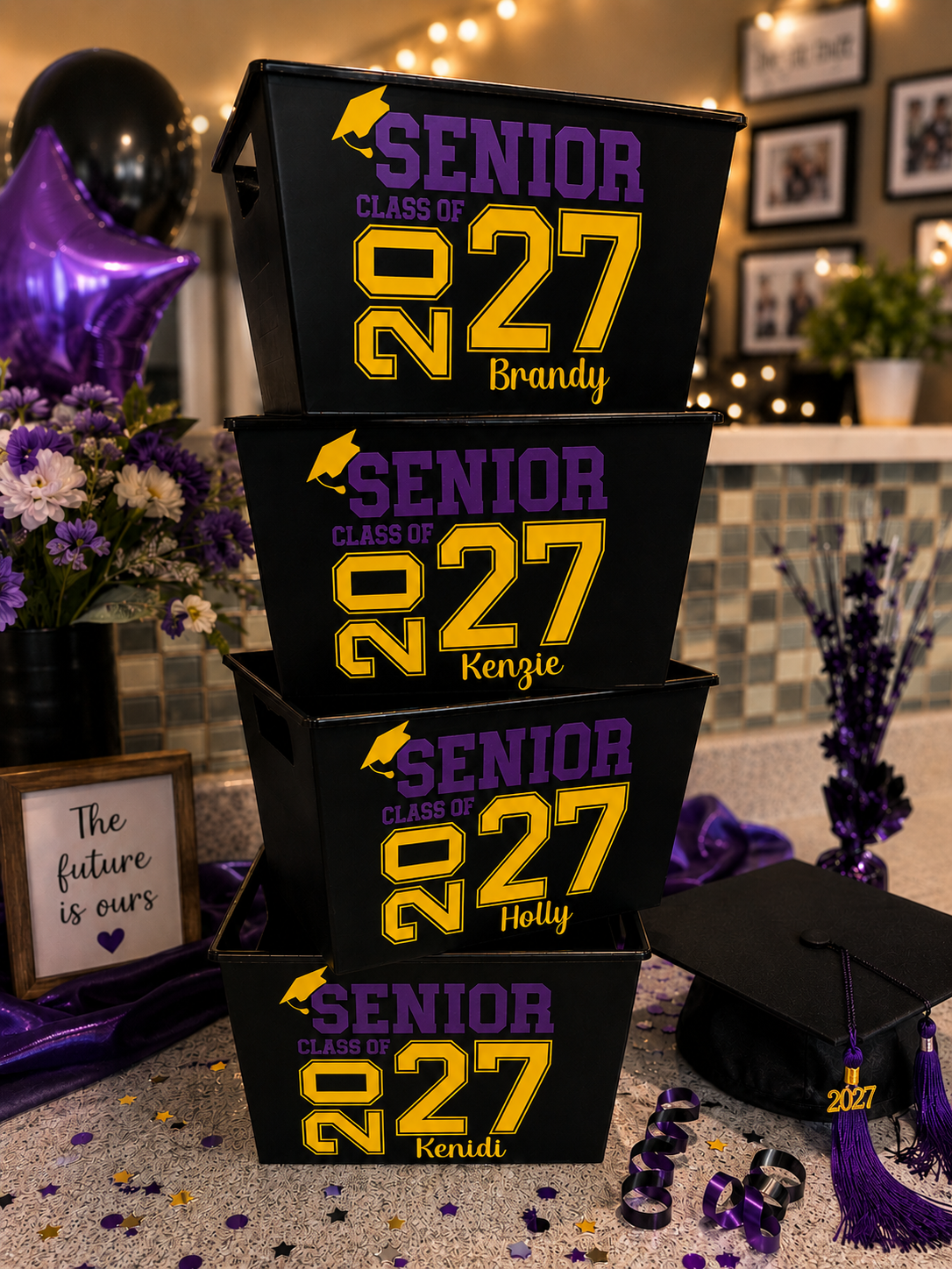 Senior Night Personalized Gift Bucket