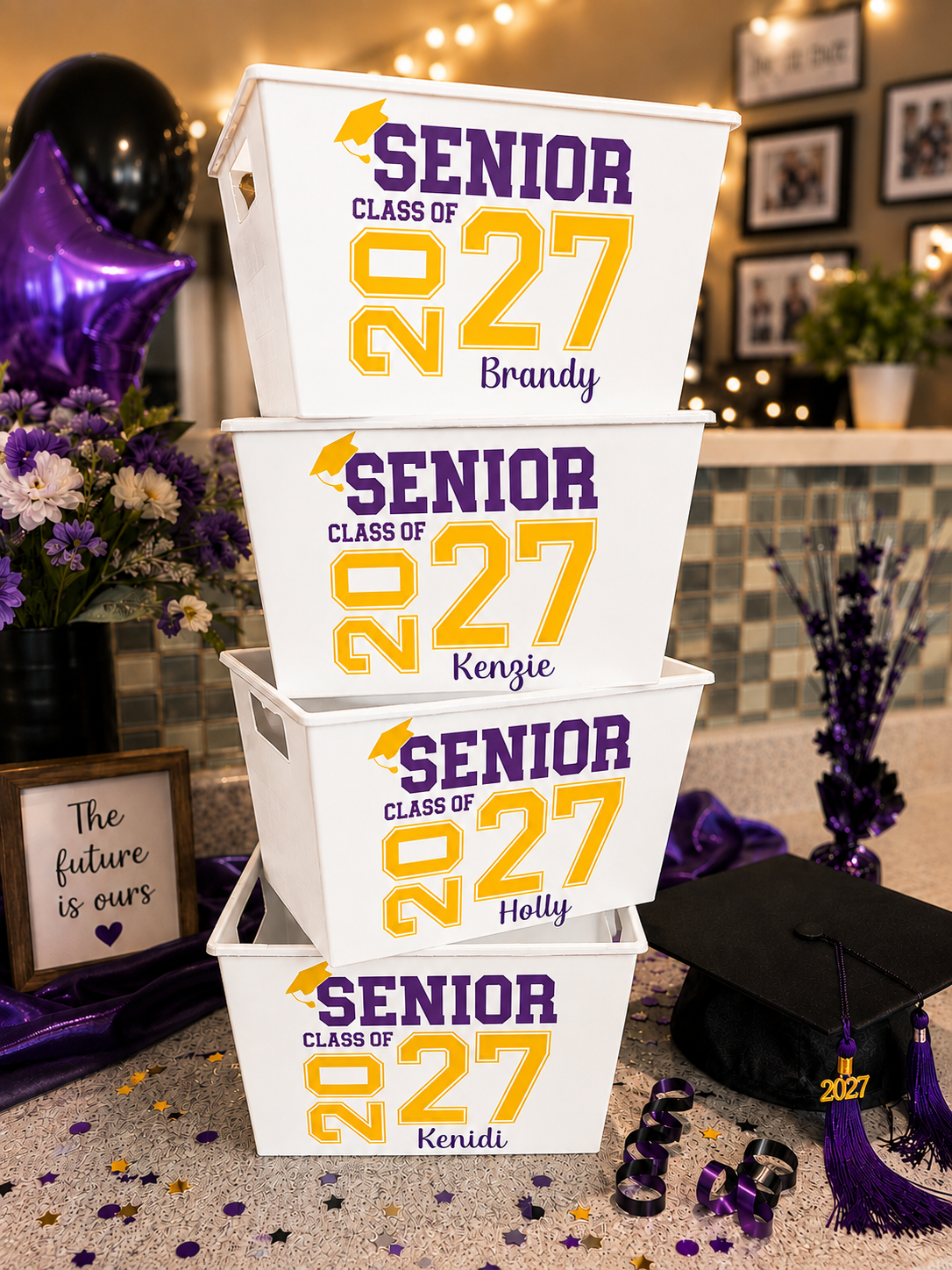 Senior Night Personalized Gift Bucket