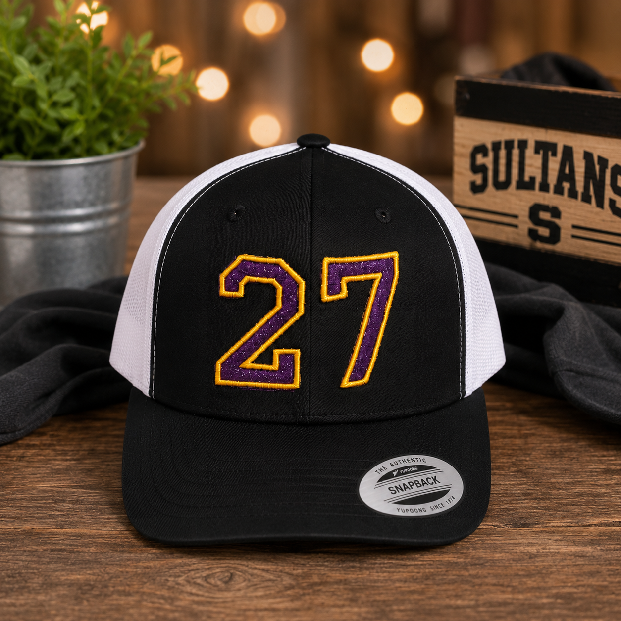 Custom Player Number Embroidered Trucker Hat