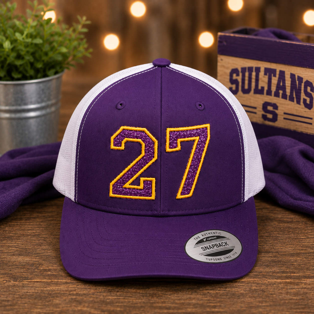 Custom Player Number Embroidered Trucker Hat
