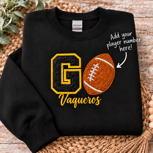 Personalized Vaqueros Flag Football Crewneck & Hoodie