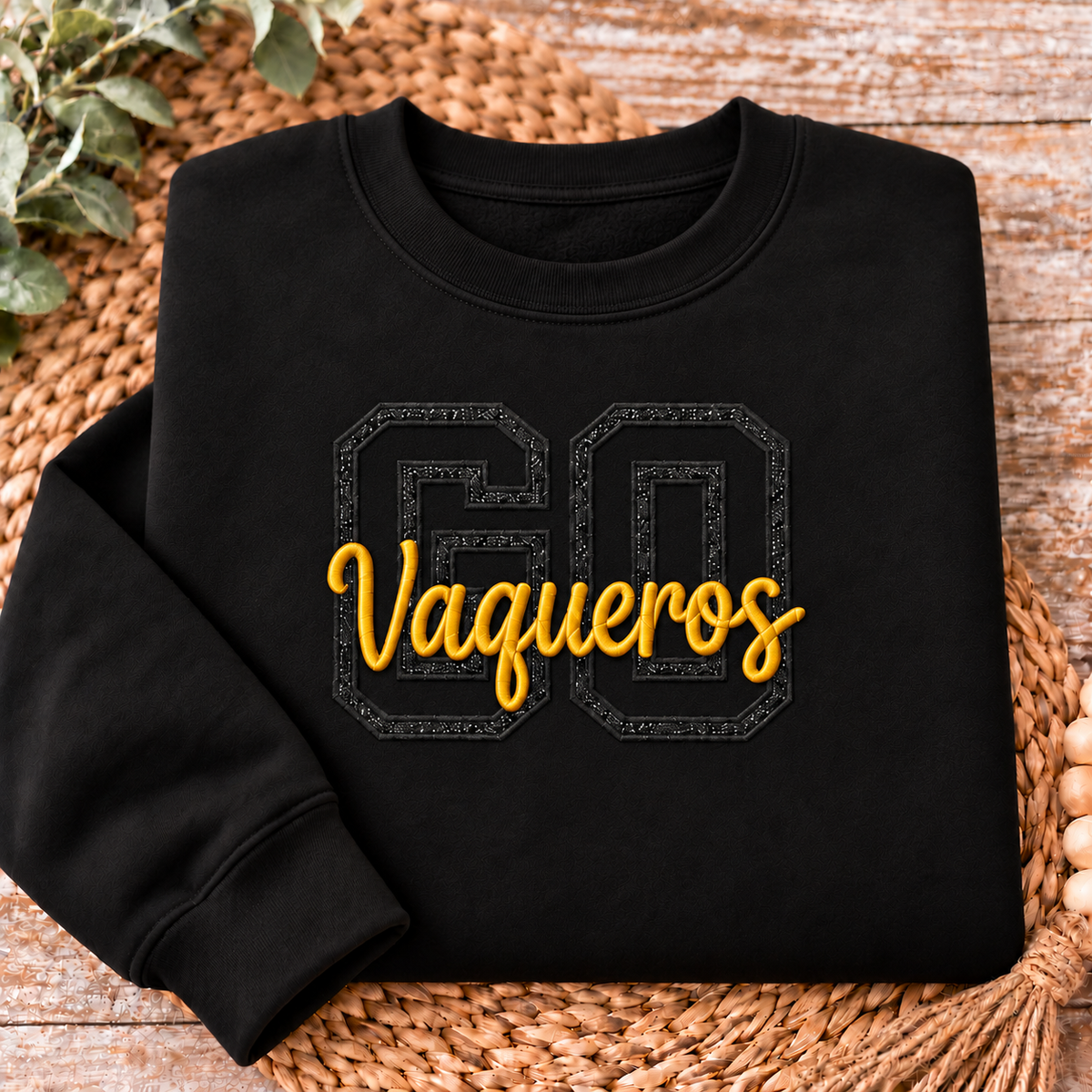Go Vaqueros Glitter Crewneck or Hoodie