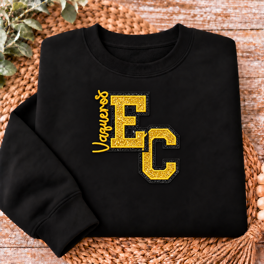 EC Vaqueros Glitter Crewneck or Hoodie