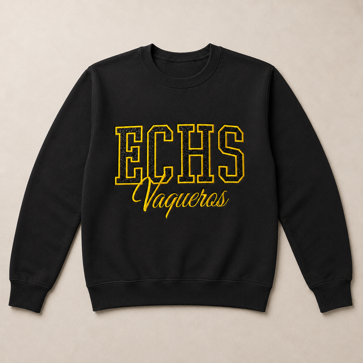 ECHS Vaqueros Glitter & Embroidered Sweatshirt or Hoodie