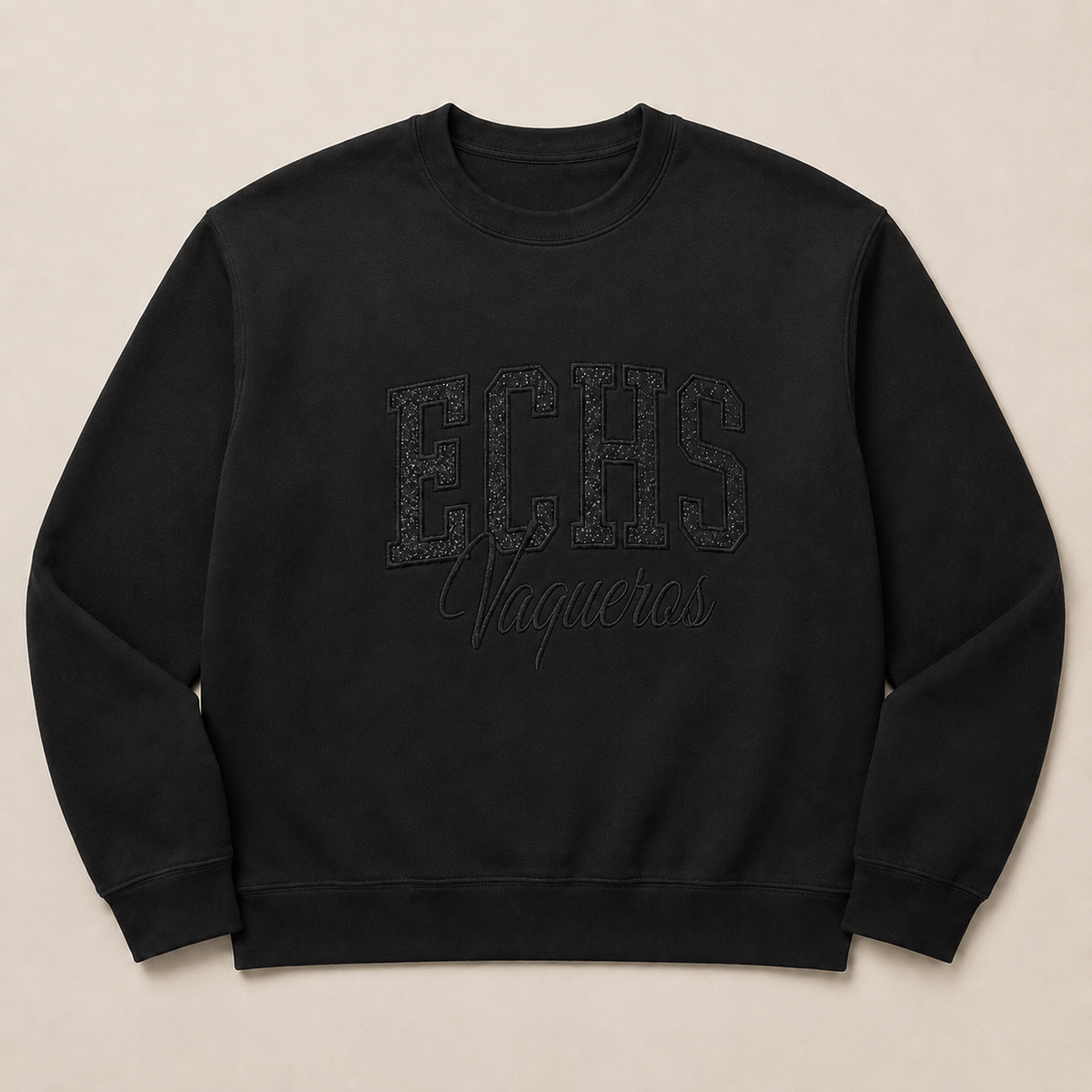 ECHS Vaqueros Glitter & Embroidered Sweatshirt or Hoodie