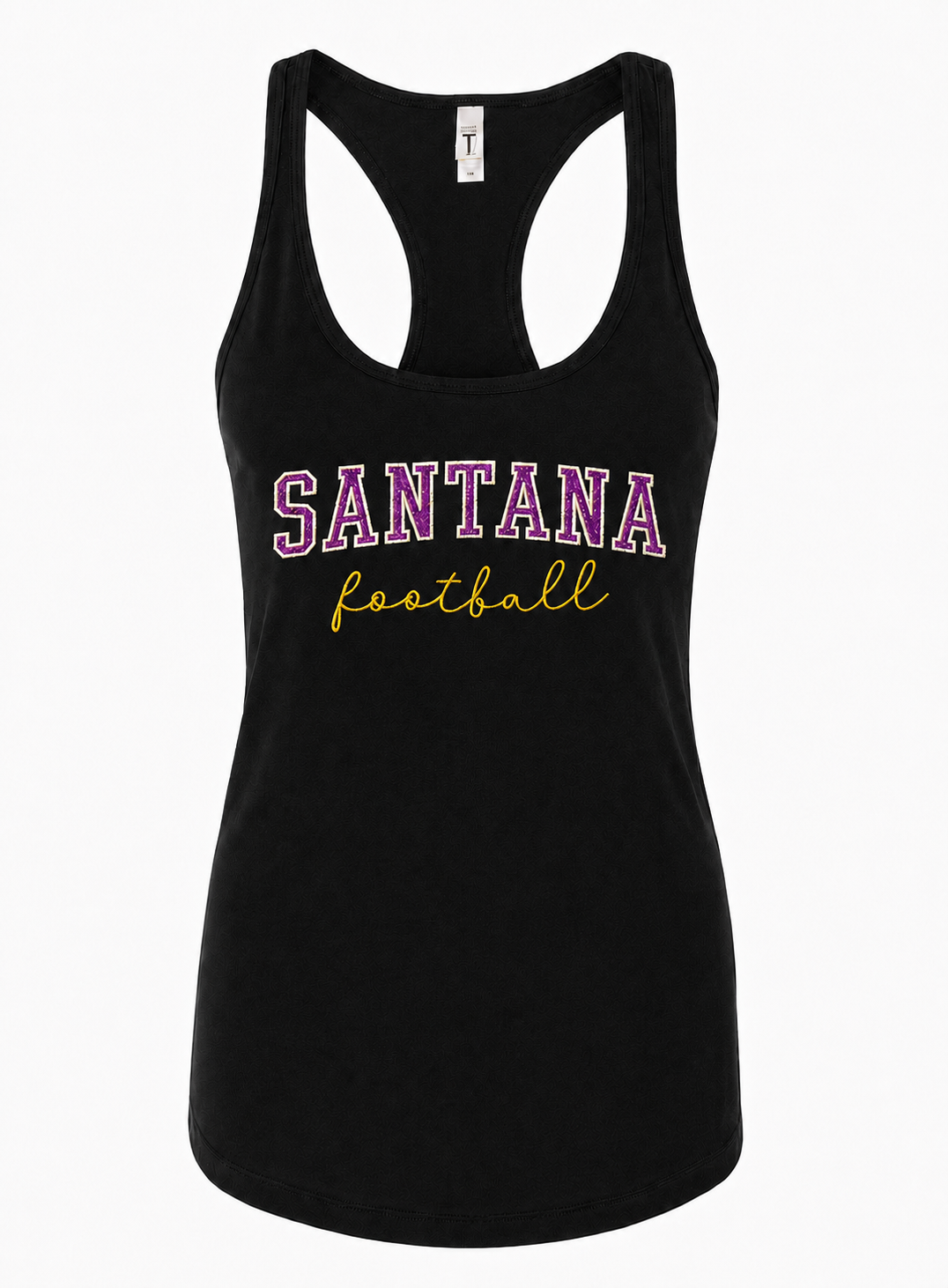 Santana Football Embroidered Glitter Women’s Tank Top