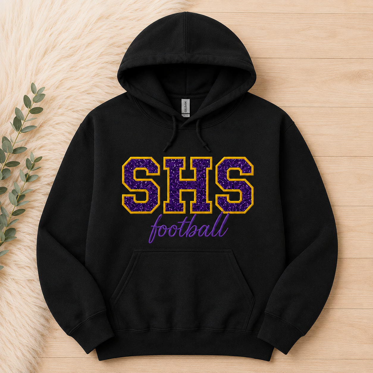 SHS Football Sequin or Glitter Sweatshirt & Hoodie