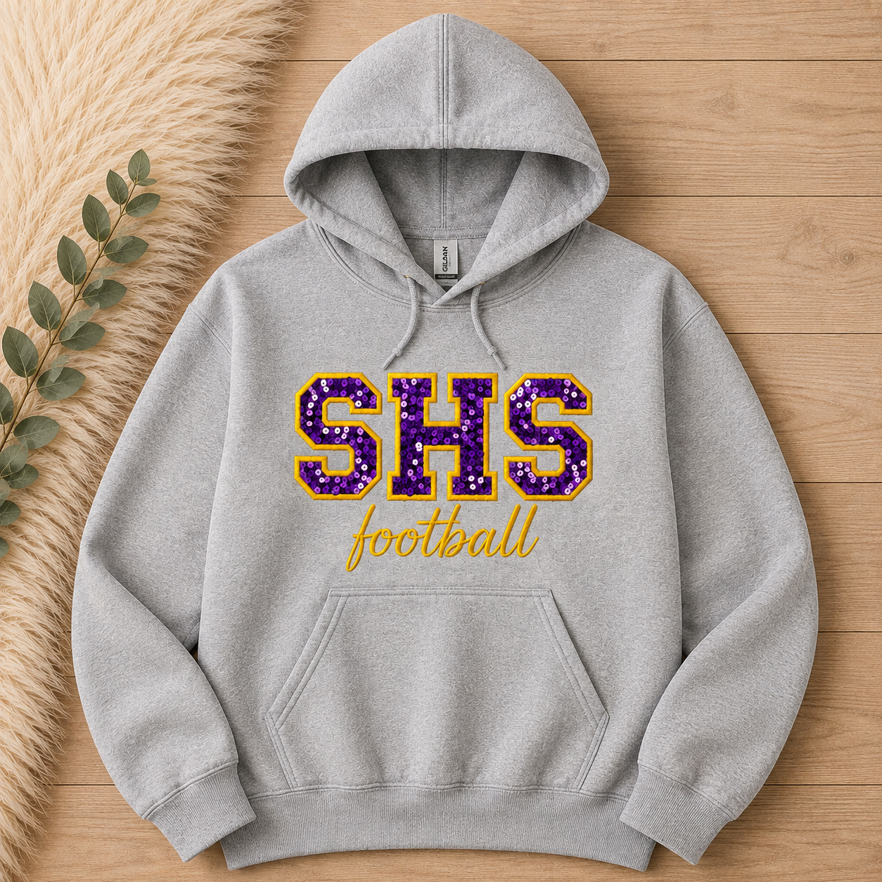 SHS Football Sequin or Glitter Sweatshirt & Hoodie