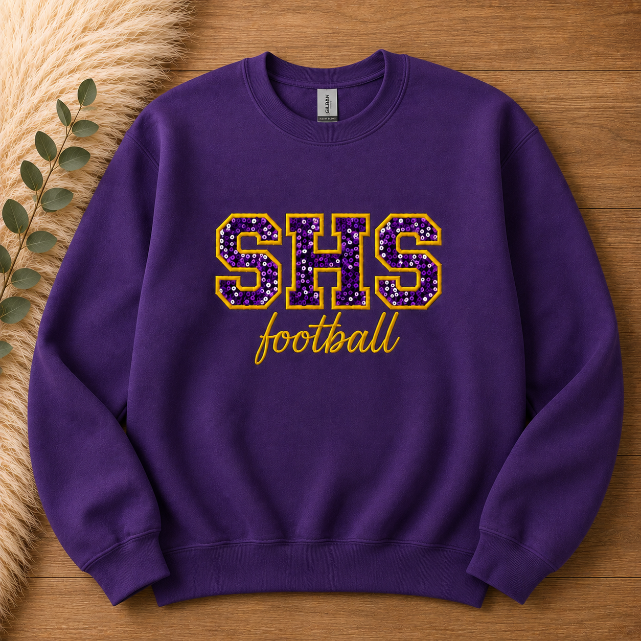 SHS Football Sequin or Glitter Sweatshirt & Hoodie