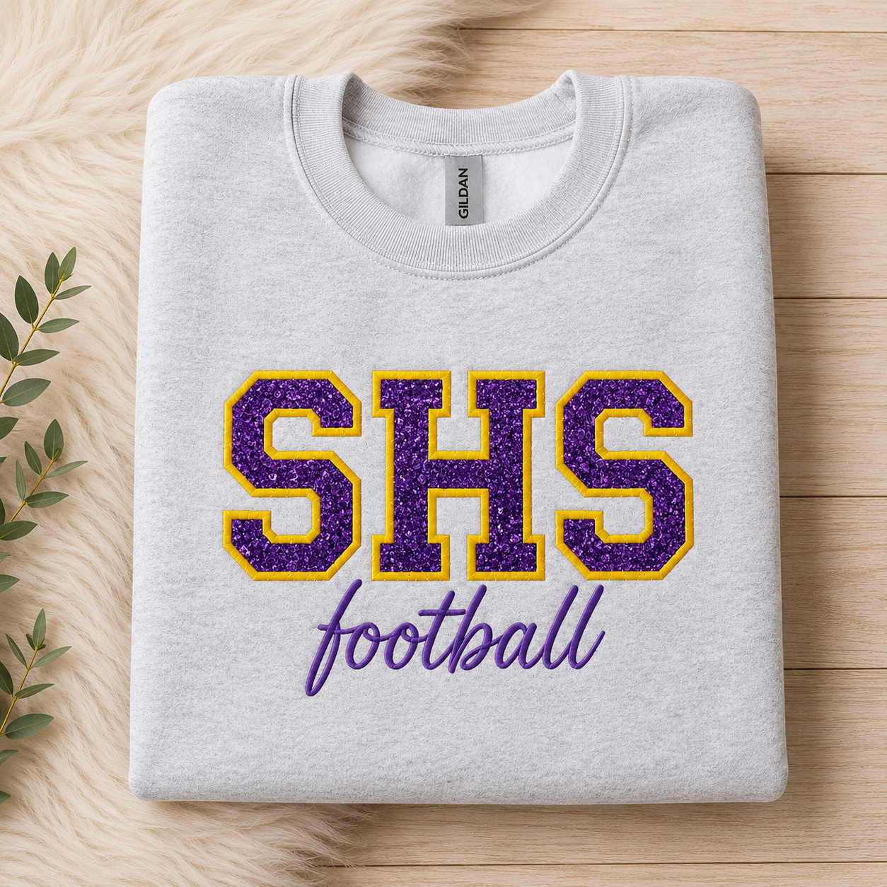 SHS Football Sequin or Glitter Sweatshirt & Hoodie