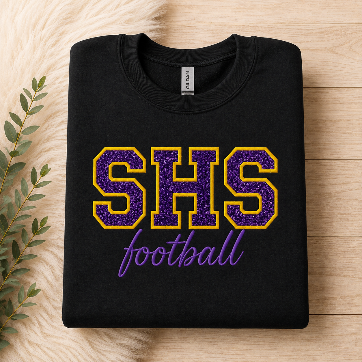 SHS Football Sequin or Glitter Sweatshirt & Hoodie