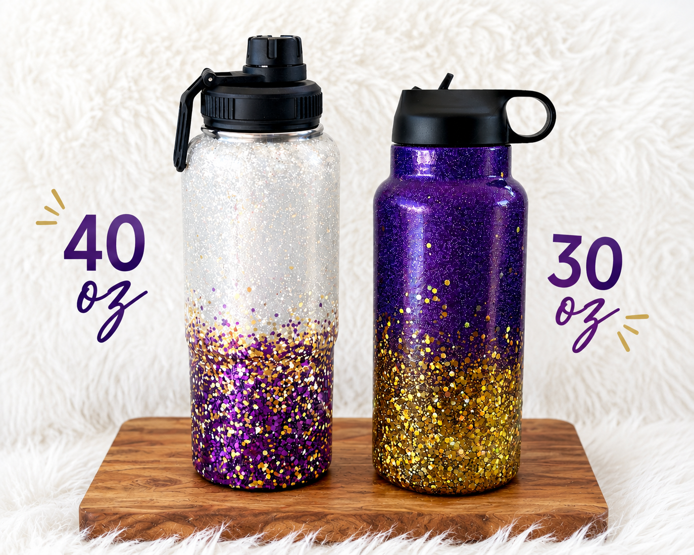 Santana Football Personalized Glitter Tumblers