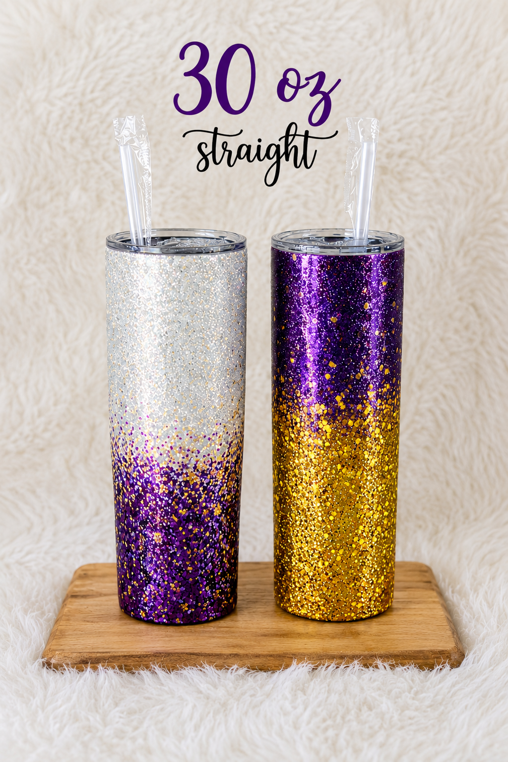 Santana Football Personalized Glitter Tumblers