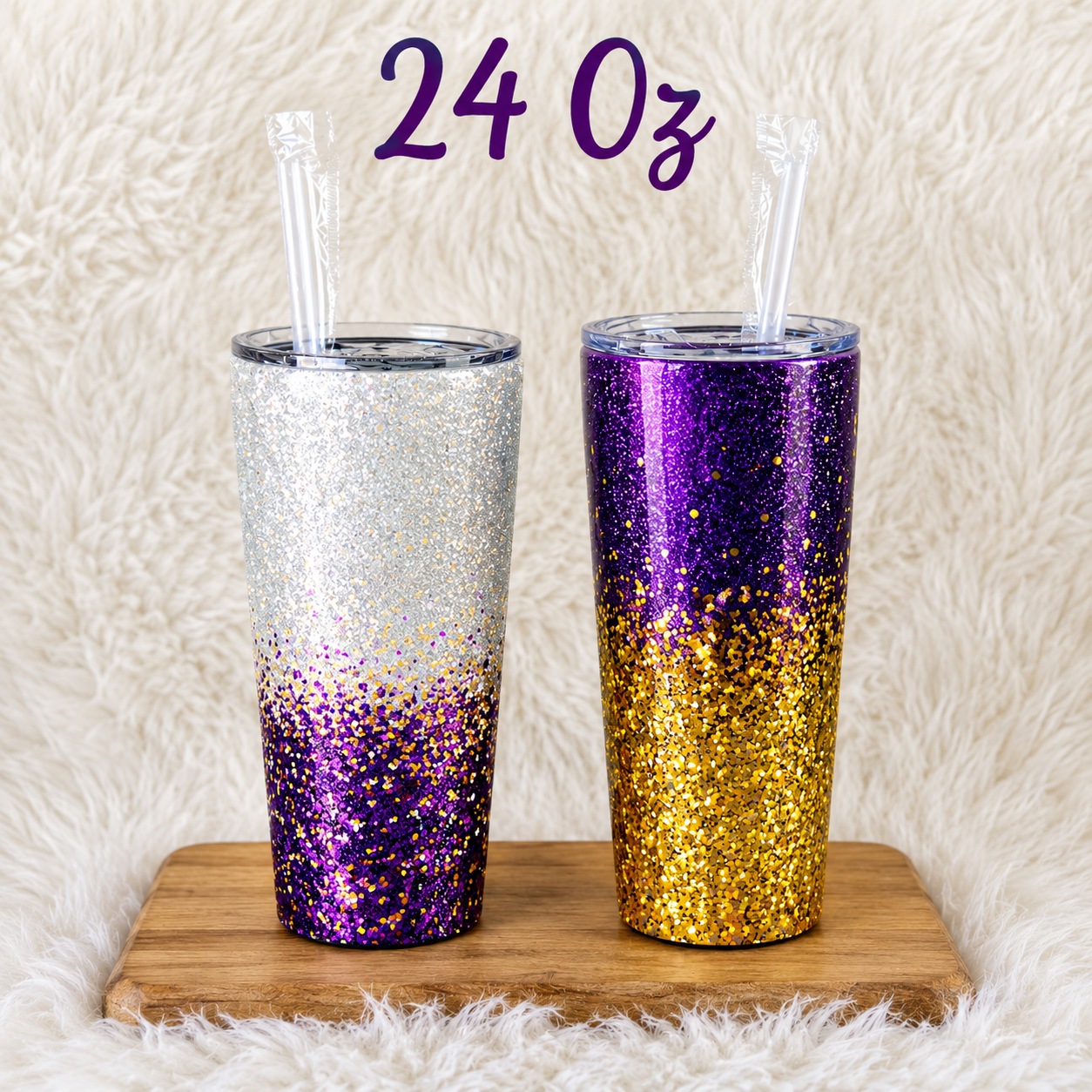 Santana Football Personalized Glitter Tumblers
