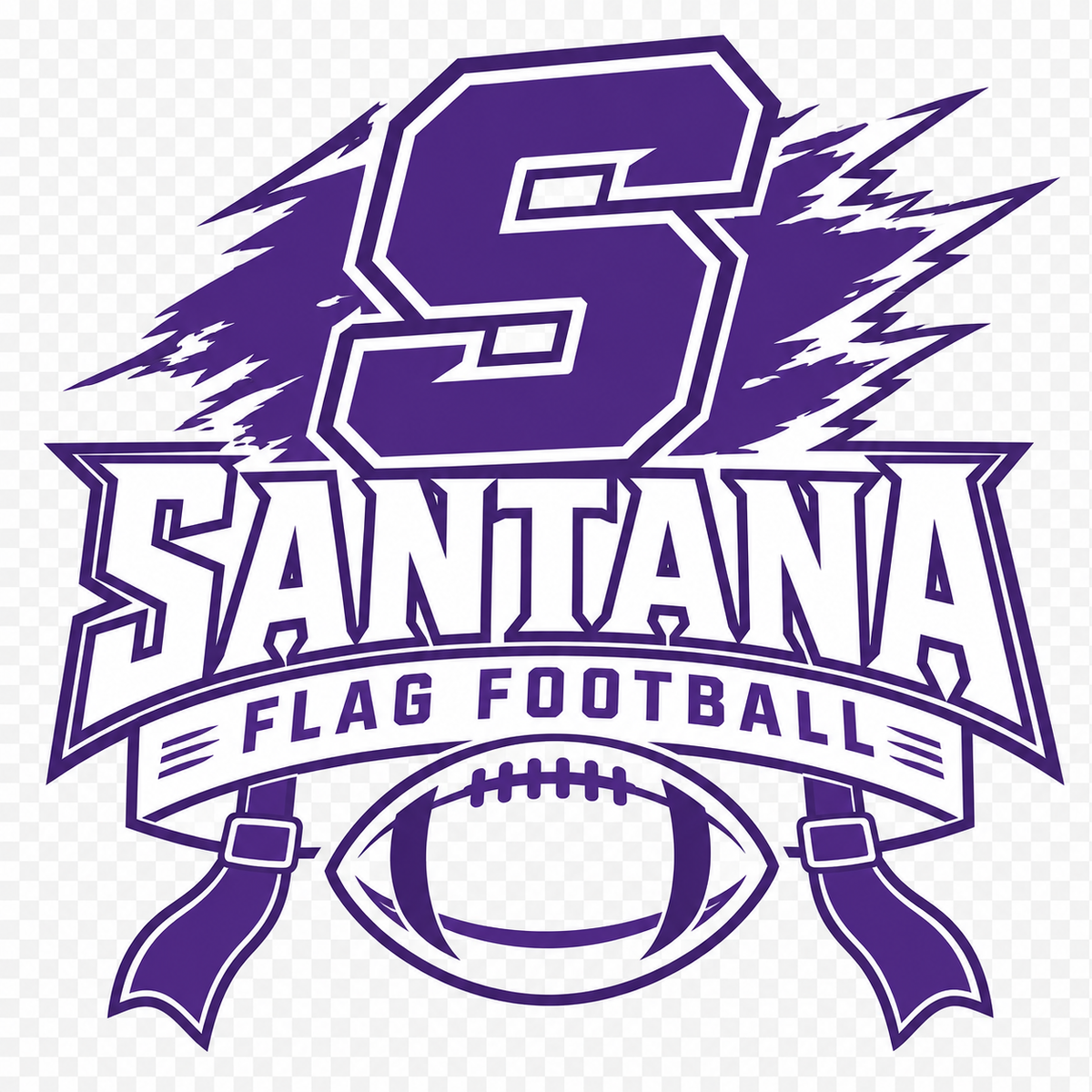 Santana Flag Football Personalized Glitter Tumblers