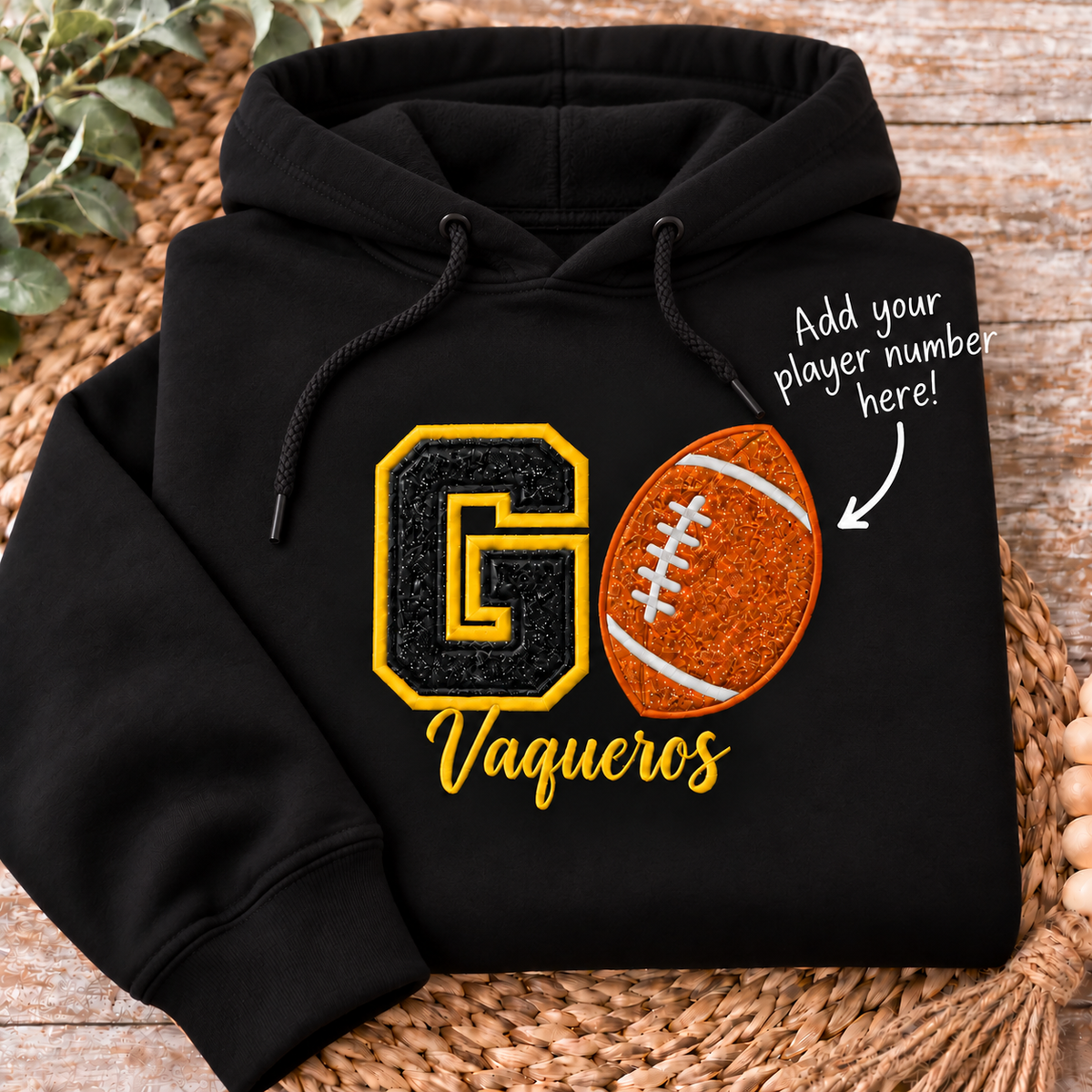 Personalized Vaqueros Flag Football Crewneck & Hoodie
