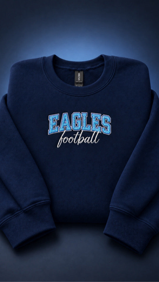 Custom Varsity Appliqué Sweatshirt | Personalized School Initials or Mascot | Gildan Crewneck or Hoodie